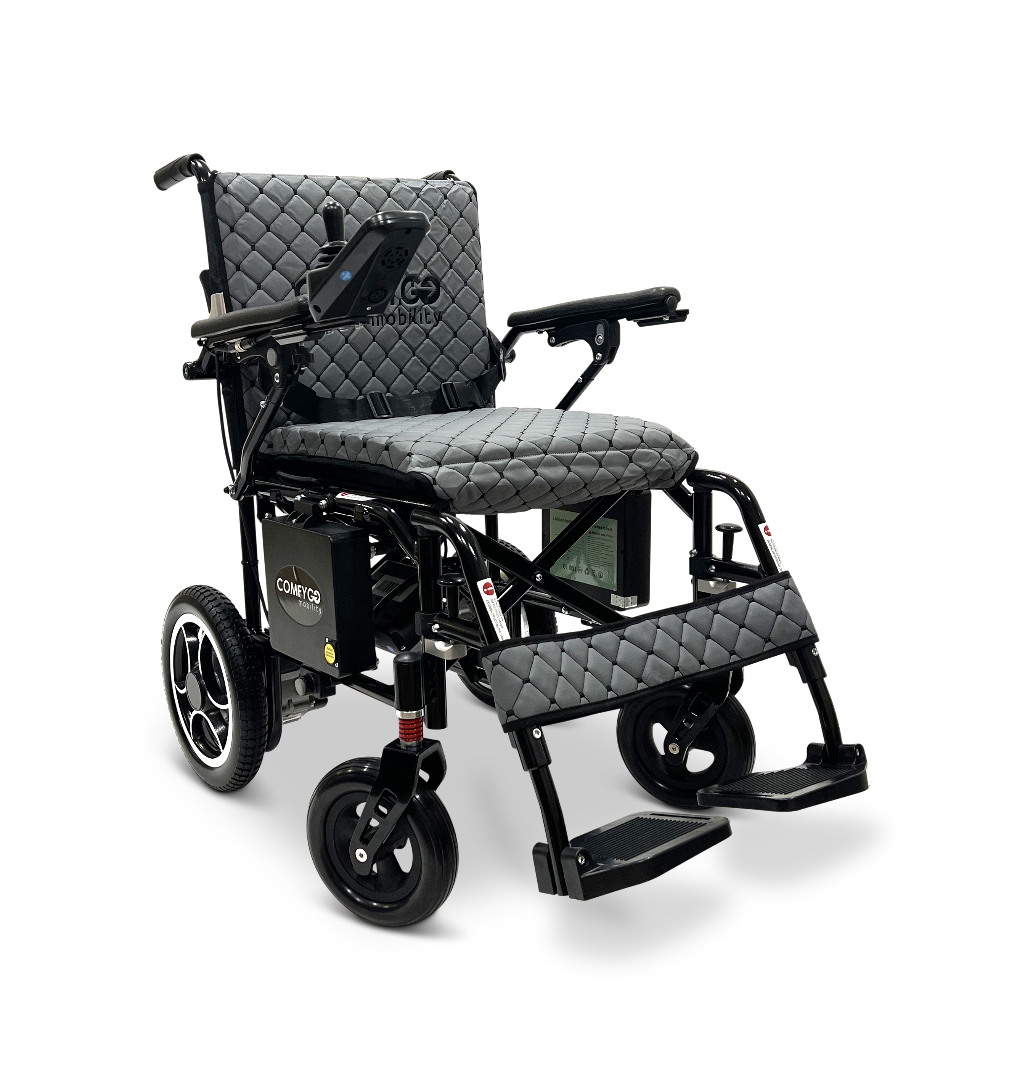 ComfyGo X-7 Lightweight Foldable Electric Wheelchair - Only 40 lbs Gray